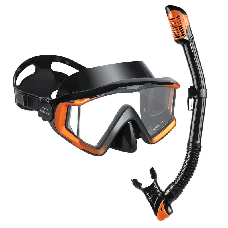 Professional Tempered Glasses Snorkeling Mask With Snorkel Professional Tempered Glasses Snorkeling Mask With Snorkel