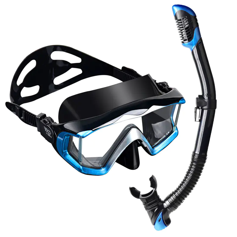 Professional Tempered Glasses Snorkeling Mask With Snorkel Professional Tempered Glasses Snorkeling Mask With Snorkel